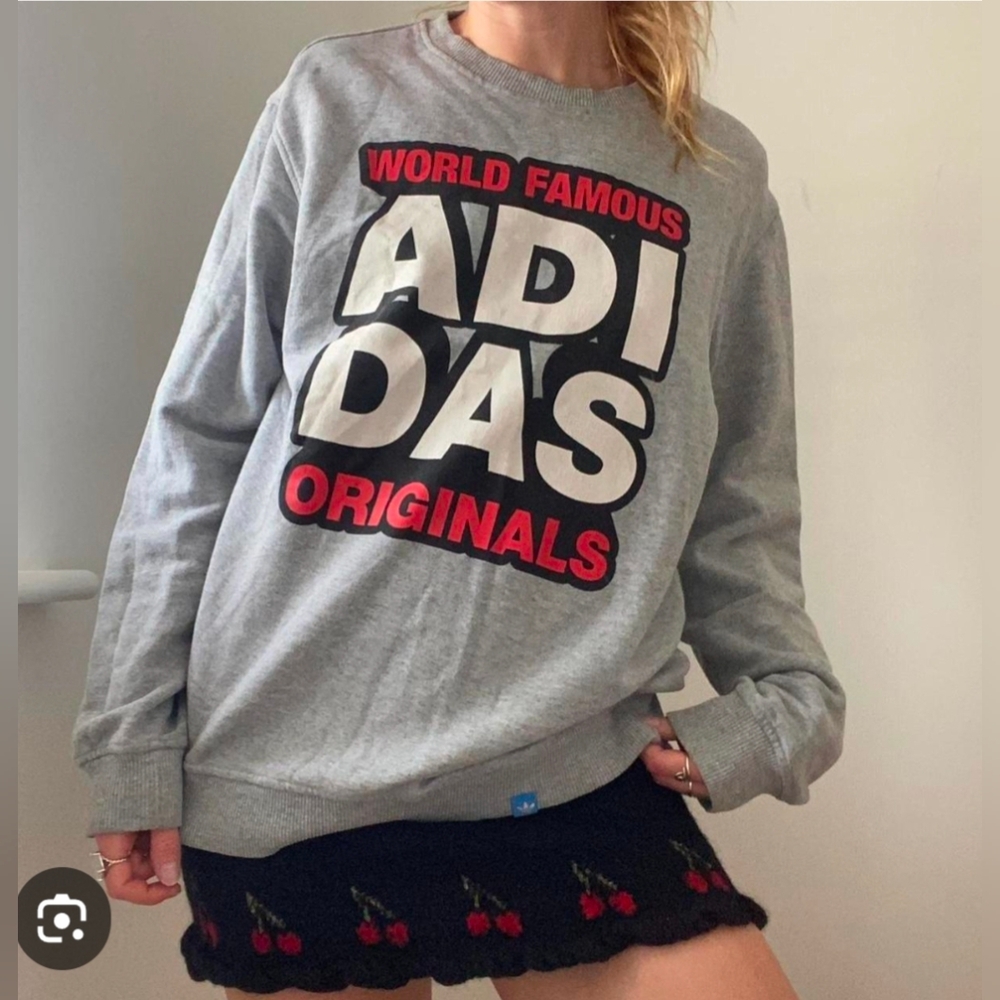 Rare 😲 Vintage Adidas  Sweatshirt With Large Graphic Spellout Size L